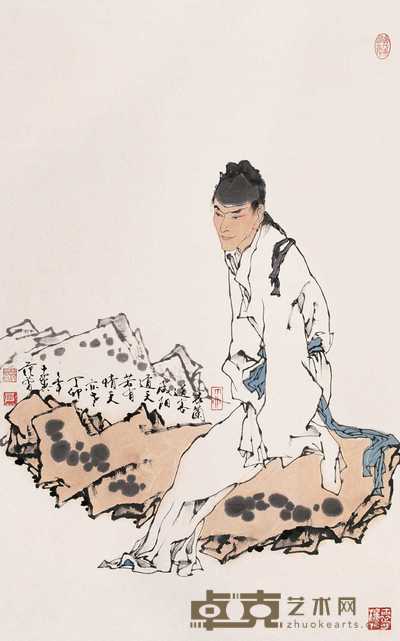 范曾 署年:丁卯(1987) 李贺诗魂 立轴 95.5×59cm